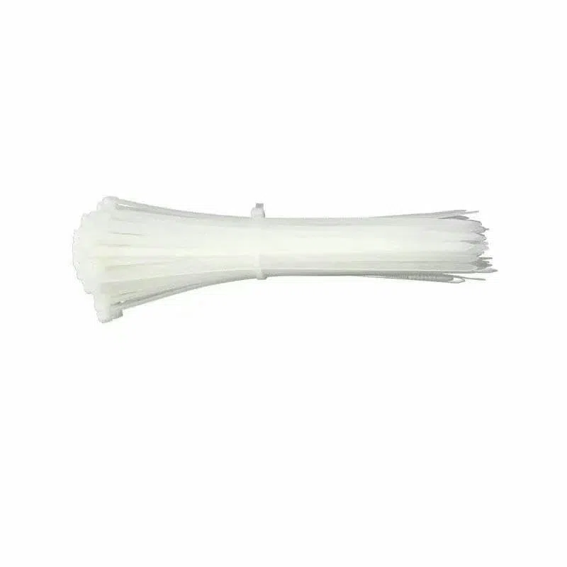 Bridas de nailon grandes, blancas, autoblocantes, de alta resistencia, para sujeción industrial (250/500 unidades), 5 x 350 mm, 8 x 400 mm (paquete de 10).