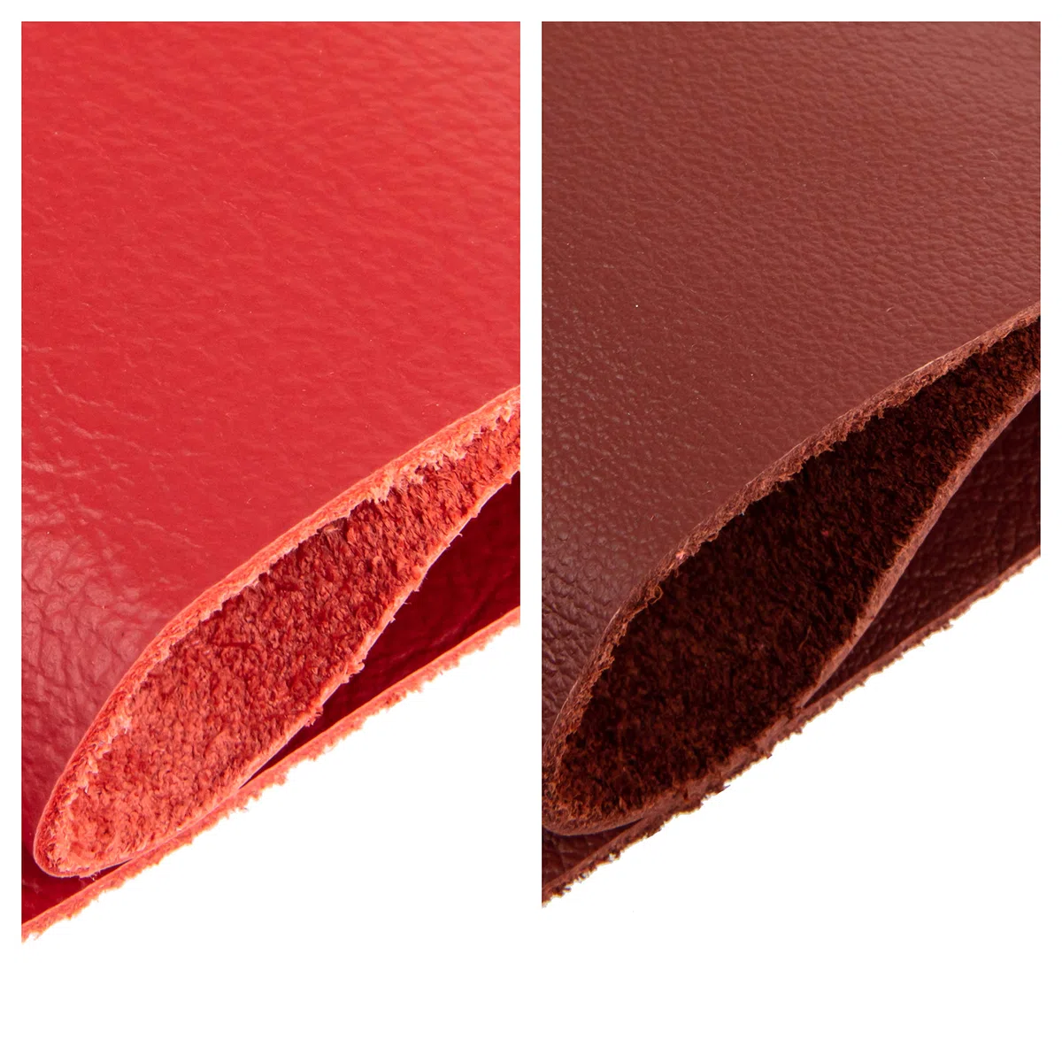 Recortes de cuero rojo, restos de cuero, tamaño A6, ideal para bolsos, zapatos, reparaciones, decoraciones, manualidades, 1 kg