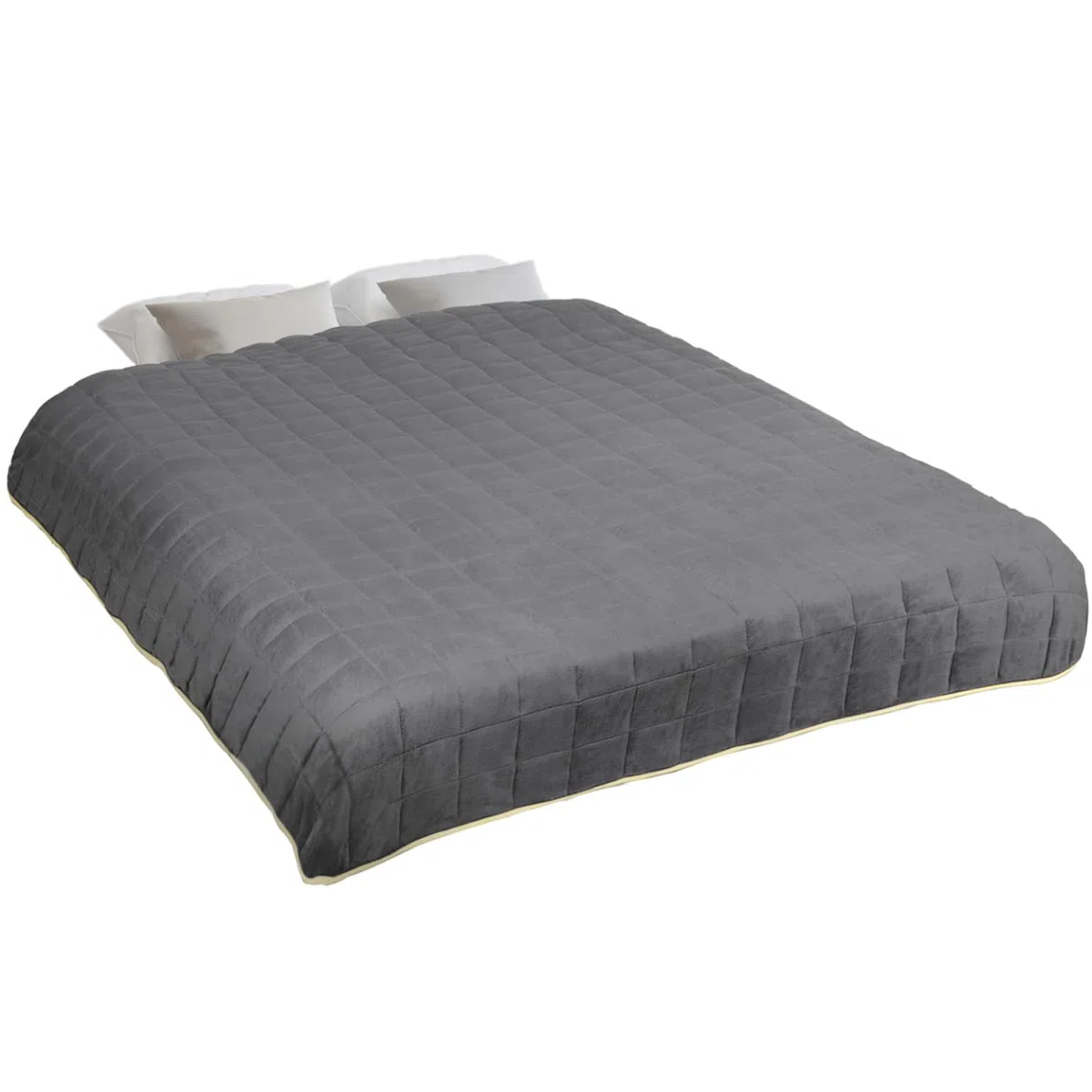 IDMarket Celeste - Manta pesada (150 x 200 cm, bicolor, gris y crema 7 kg)