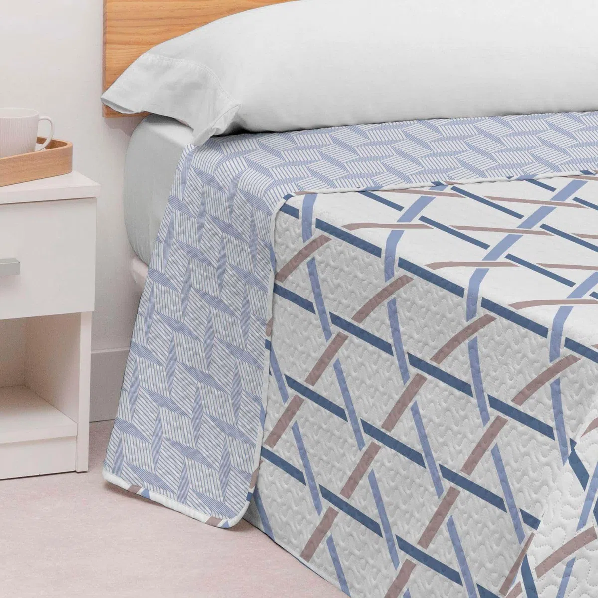 Donegal Collections Colcha Bouti Cama 180 Damy- Colcha Cama 180 Estampada Reversible - Colchas Verano - Primavera Acolchado Fino, Modernas - Cubre Cama Multiusos - Microfibra Extrasuave