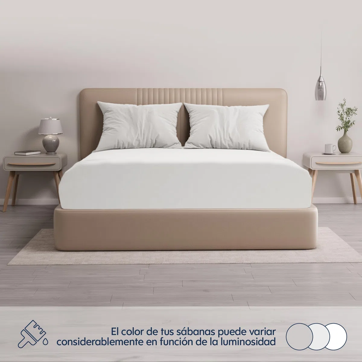 Dreamzie Sabanas 180x200 cm - 200x200 cm, Sabana Bajera para Colchones de hasta 37 cm de Altura, 100% Algodon 150 g/m² - Blanco- Certificada sin Productos Químicos (Oeko Tex)