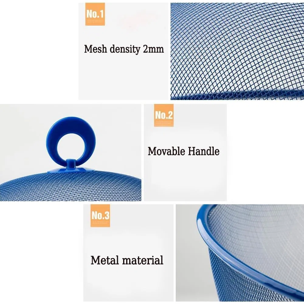 4 Piezas Cubierta Protectora de Alimentos, Cubierta para Alimentos Mosca, Cubierta Protectora Alimentos Fresca, Cubierta de Malla para Alimentos, 24cm, para Cocina, Picnic, Prevenir Insectos