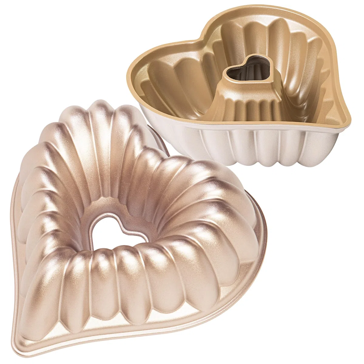 Erreke Molde para Bizcocho con Doble Capa Antiadherente, Amour | Aluminio Fundido Resistente. Savarín Cocción Uniforme. Para Repostería. Flan. Pudín. Gelatina. Para Repostería Casera