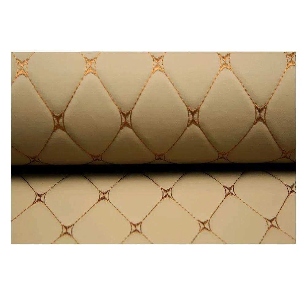 Cuero Artificial PU Tela de Grano de Cuero de imitación Material texturizadoTela por Metros de Polipiel para tapizar - Tapicería -para Cojines de Coche,Beige
