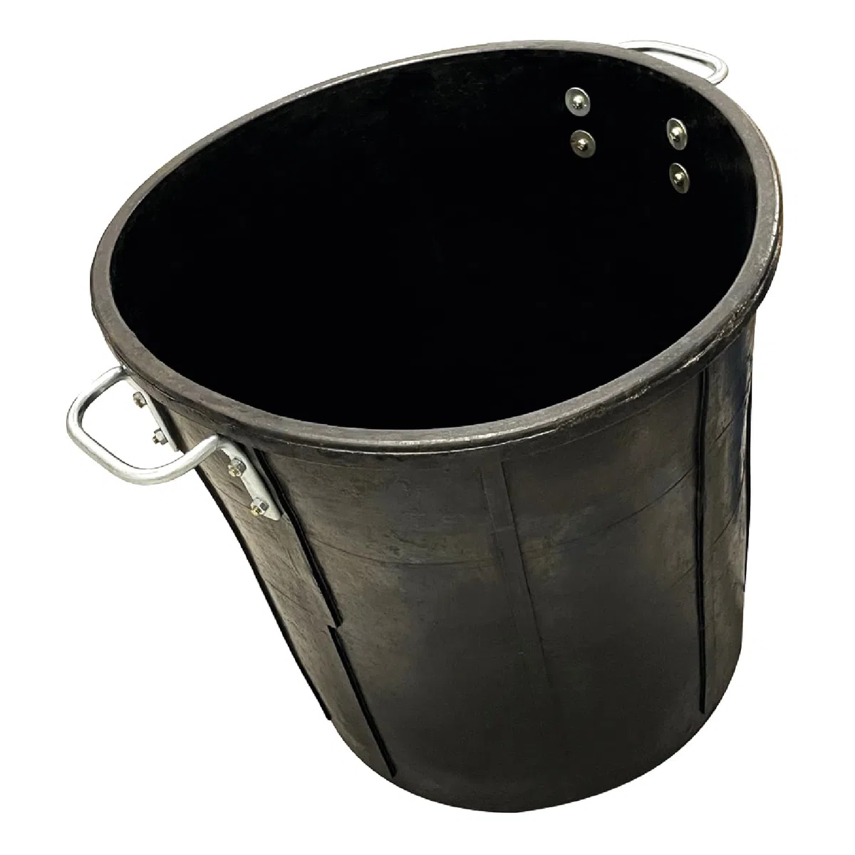 Keli – Cubo de basura 50 L de goma vulcanizada natural: asa de transporte – Calidad profesional – Uso múltiple