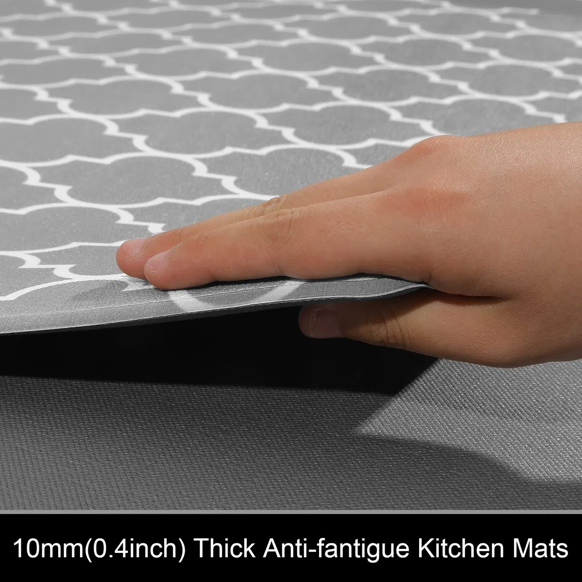 Pauwer Juego de 2 Alfombrillas de Cocina Antideslizantes de PVC antifatiga, Juego de alfombras de Cocina y tapetes Largos, Alfombrillas de pie para Cocina, Comedor, 44 x 70 cm + 44 x 150 cm