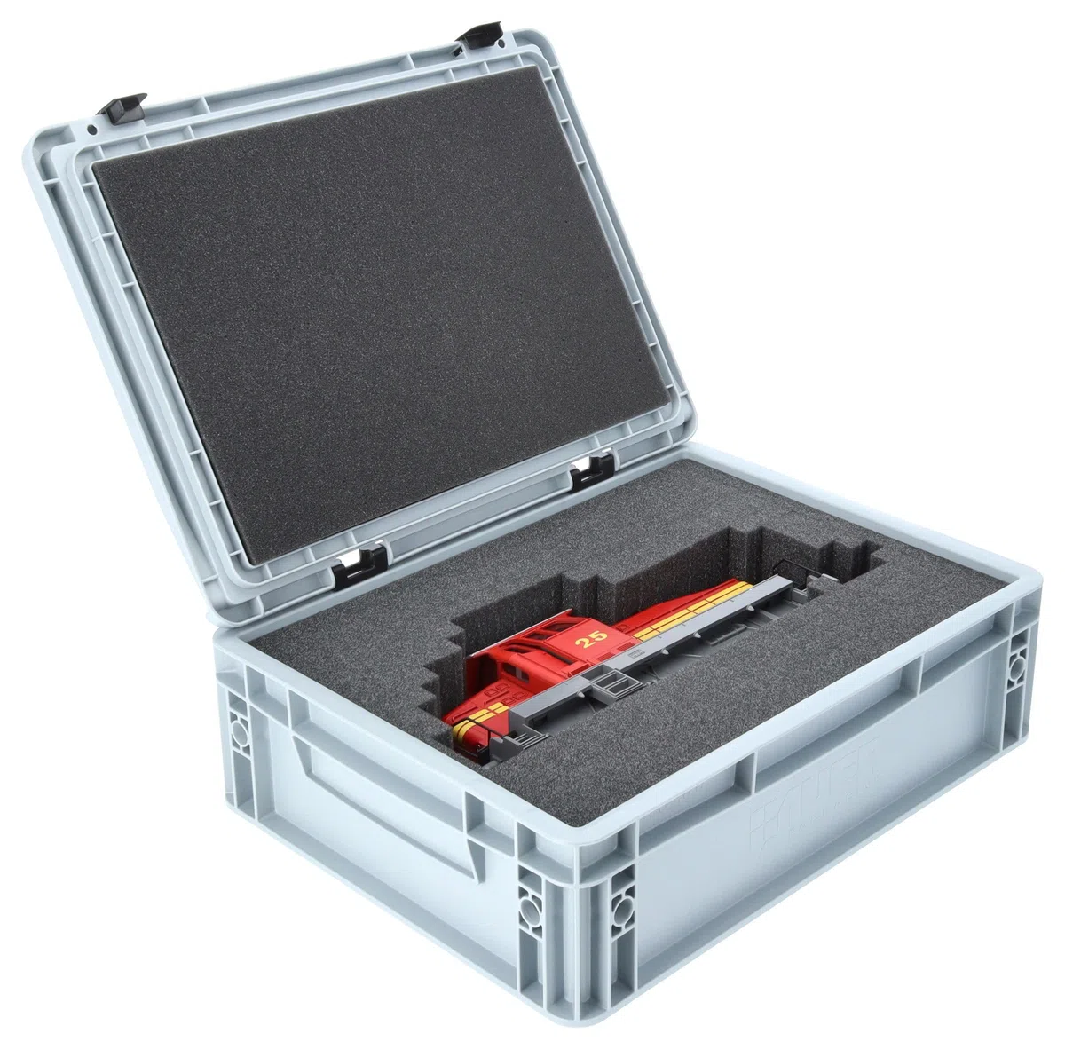 Feldherr Maletín Eurobox 40 x 30 x 28,5 cm con Tapa abatible y Espuma para Recoger y desplumar, Juego Completo para Transportar y Proteger Equipos de Forma Segura