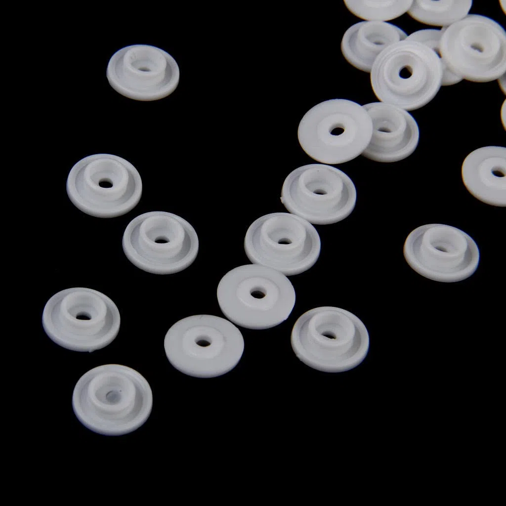 Broche Botones Prendedores Botones Invisibles Botones for Pantalones, 200 Juegos T5 Broches de presión de Resina de plástico Blanco Sujetadores Botón de presión