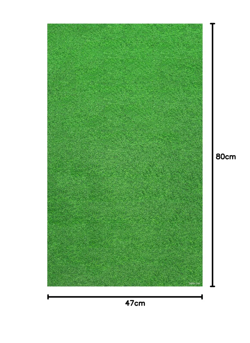 DobleUve Estudio Alfombra Vinílica Estampado Césped | Verde | 47x80 cm | Alfombra Cocina Lavable Antideslizante | Alfombra Vinilica | Suelo Vinílico | Alfombra Vinilo Salón