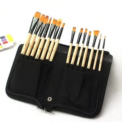 Set de 14 Pinceles para óleo, Pintura Profesional, Kit de Pinceles para Acuarela, Gouache y acrílico para Artistas y Estudiantes.，B