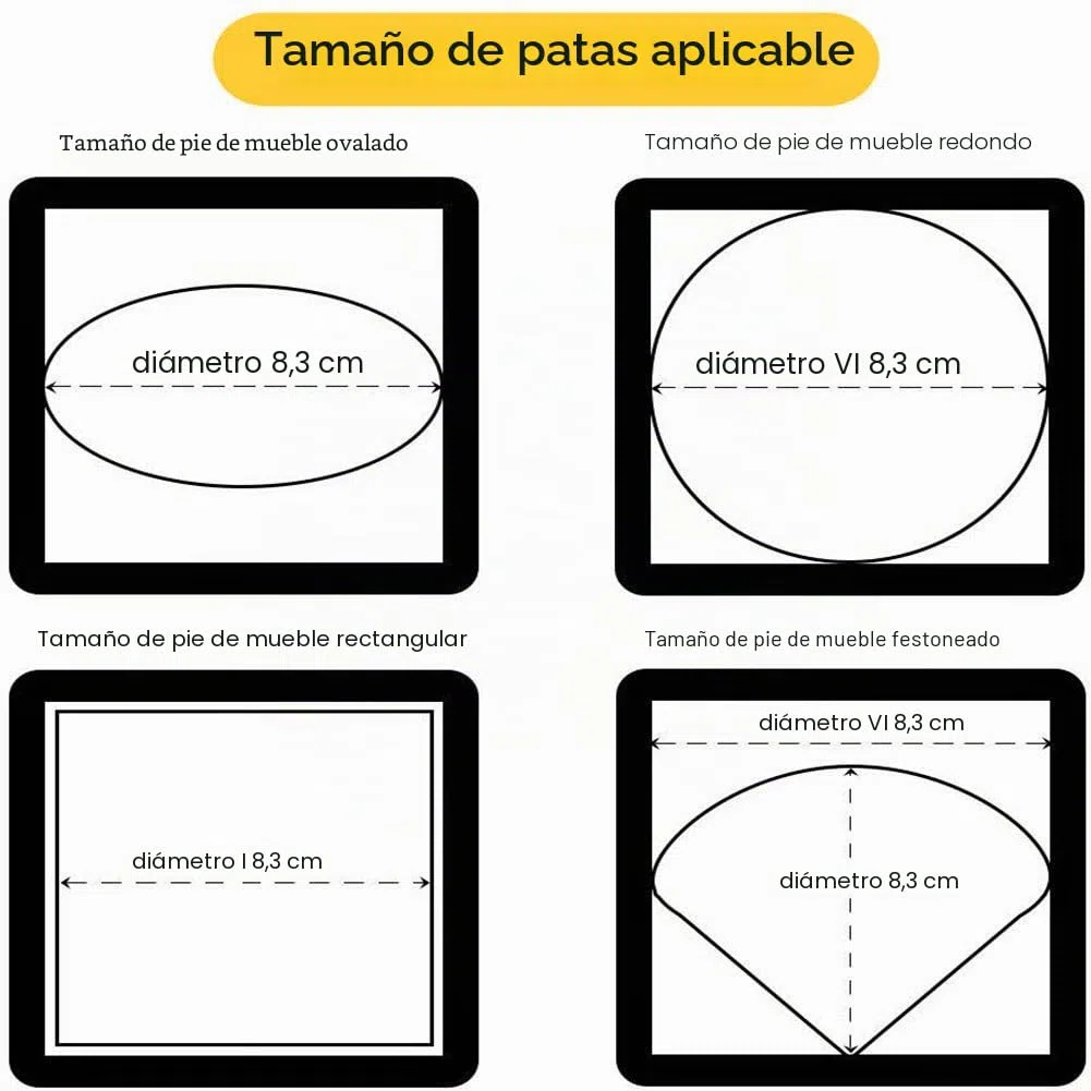 Uping Elevador de Muebles Alza de Mueble Elevadores para Camas Mesas o Mobiliario, Aumente Altura en 7 cm o 14 cm (Nero)