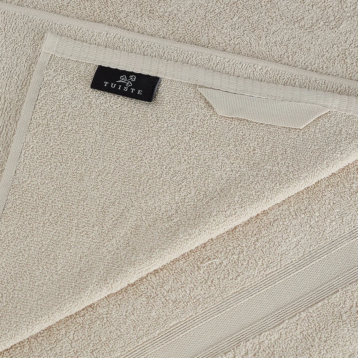 Tuiste Juego De Toallas Beige De 8 Piezas, 2 Toallas de Baño (70x140) + 4 Toallas de Manos (50x90) + 2 Toallas para la Cara (30x50), Súper Suave y Altamente Absorbente, Lujosas 100% algodón