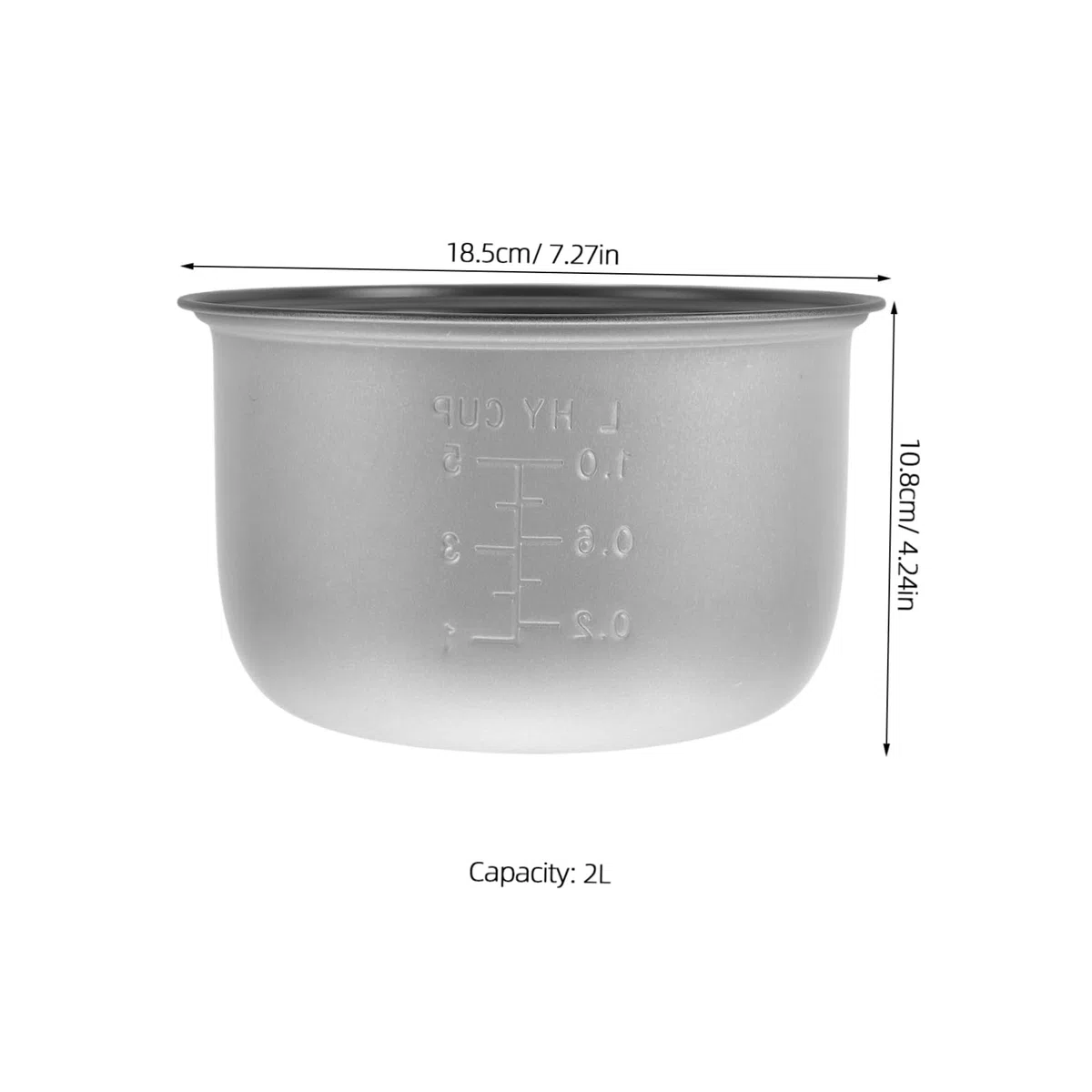 Luxshiny Olla Interior de Aleación de Aluminio de Repuesto Antiadherente Resistente y Segura para Olla Arrocera de 2l para Cocinas Domésticas