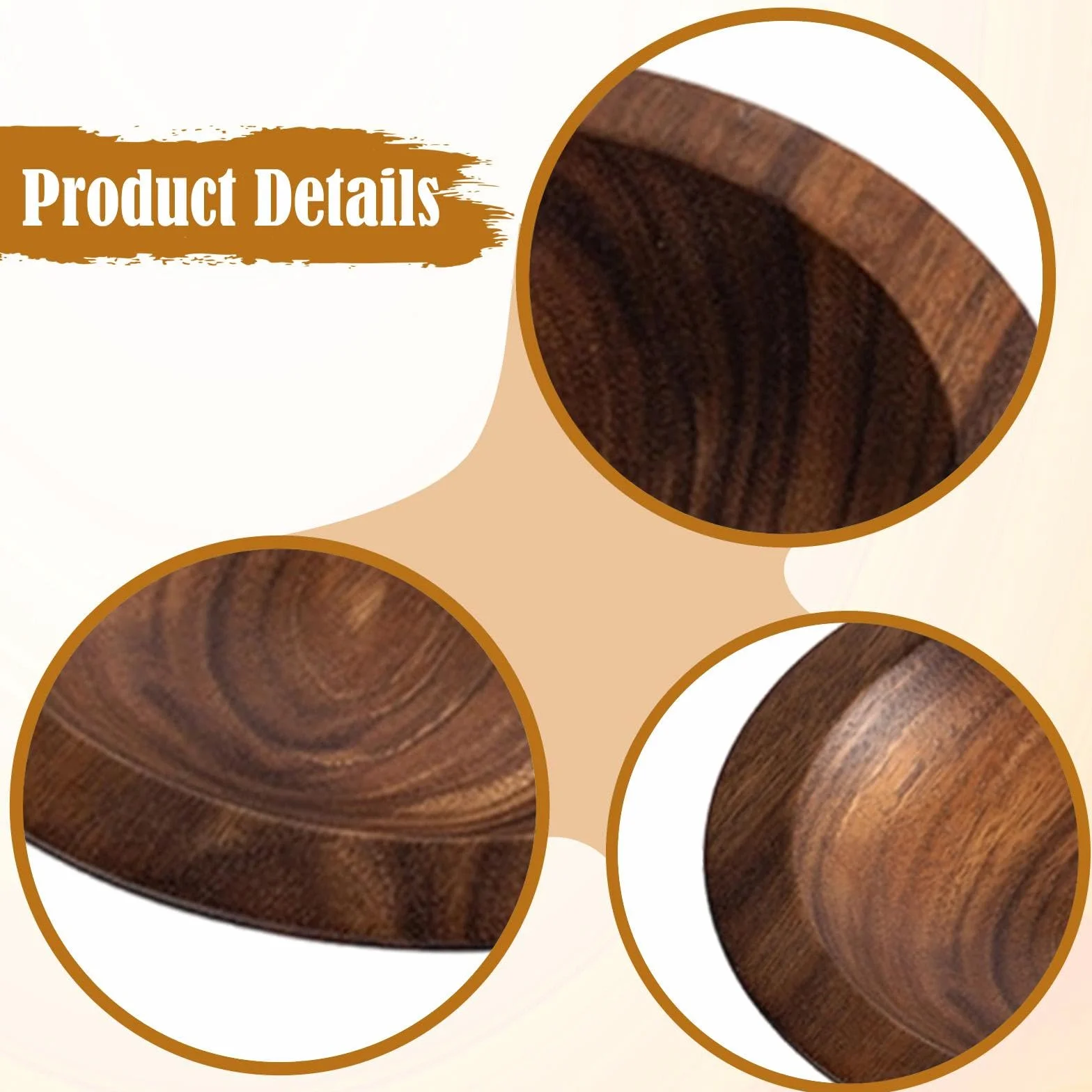 Ensaladera de Madera de, Fuente para Servir, Frutero Y Recipiente de Almacenamiento de Madera con Un Diseño Agradable Y Estético para El Salón, S