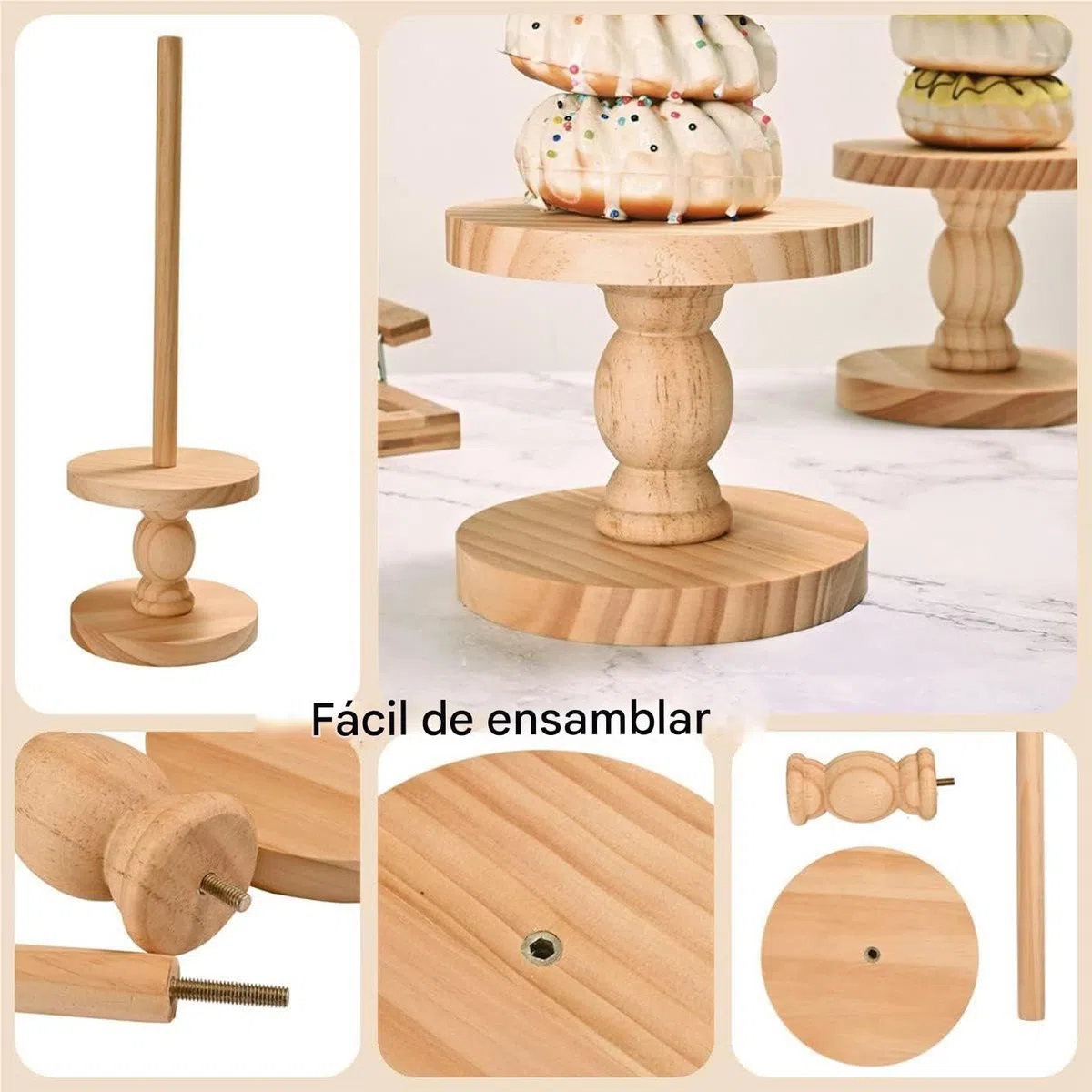 Soporte para Donuts Estante Expositor | Torre Para Donas Y Bagels Para Postres Bodas Cumpleaños Navidad Shower Mesa De Catering Buffet Hogar Restaurante Casa De