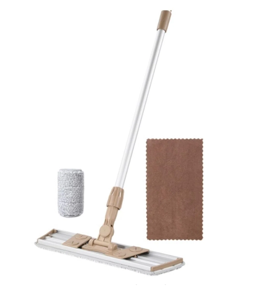 Fregona Fregona para Limpieza De Suelos Baldosas Laminadas Madera Dura con Mango Telescópico Acero Inoxidable Limpieza Suelo