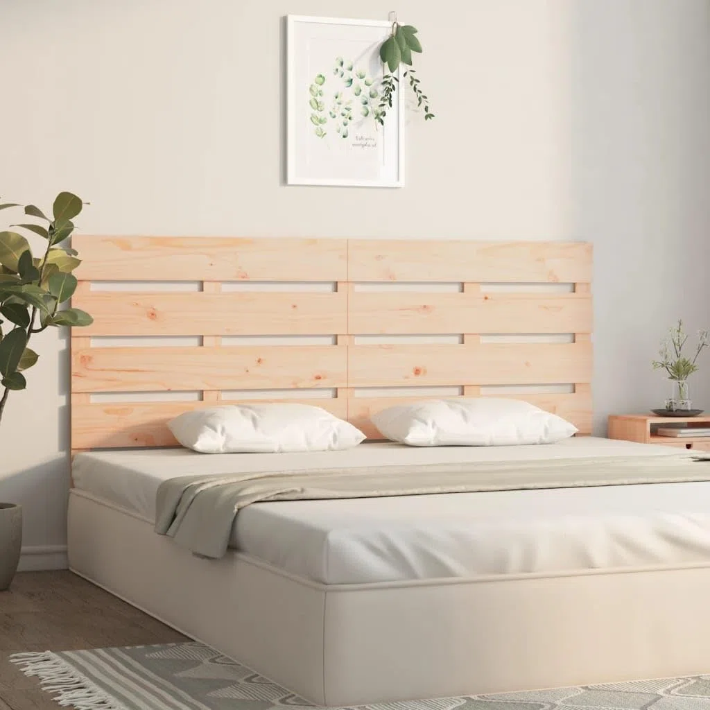 ShGaxin Cabecero de Cama, Cabezal De Cama, Cabecera para Cama, Cabezales Dormitorios Modernos, Madera Maciza de Pino 160x3x80 cm