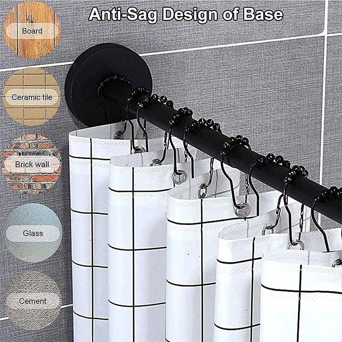 Barra Extensible en Forma de L para Cortina de Ducha - Barra Curva de Acero Inoxidable para baño sin Necesidad de taladrar. 100% Resistente a la corrosión. Colgador de Cortina de baño de fác
