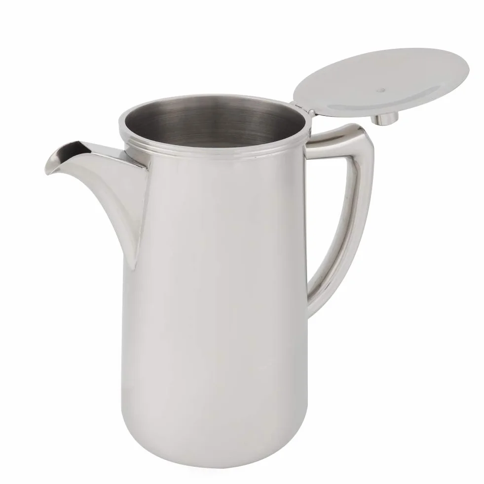 Jarra de acero inoxidable con asa, jarra de agua de 60.35 oz, 1,8 litros, hervidor de agua de gran capacidad con tapa para bebidas frías/calientes, té, leche, jugo