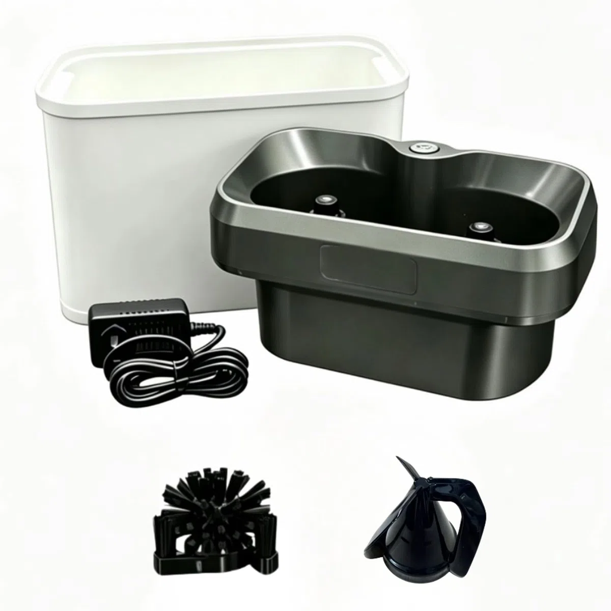 Kit De Limpieza De Portafiltros De Café, Limpiador Automático De Posos, Velocidad De Rotación De 340 RPM, Incluye Raspador Y Cepillo, para Portafiltros De Espresso, Cafe Barista Station