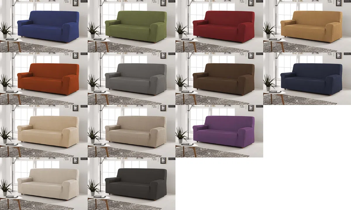 Estoralis Berta | Funda Sillon de Diseño Moderno | Tejido Elastico Lino | para Sillon Orejero (de 70 a 110 cm.) | Maxima Adaptabilidad a Todo Tipo de sillones