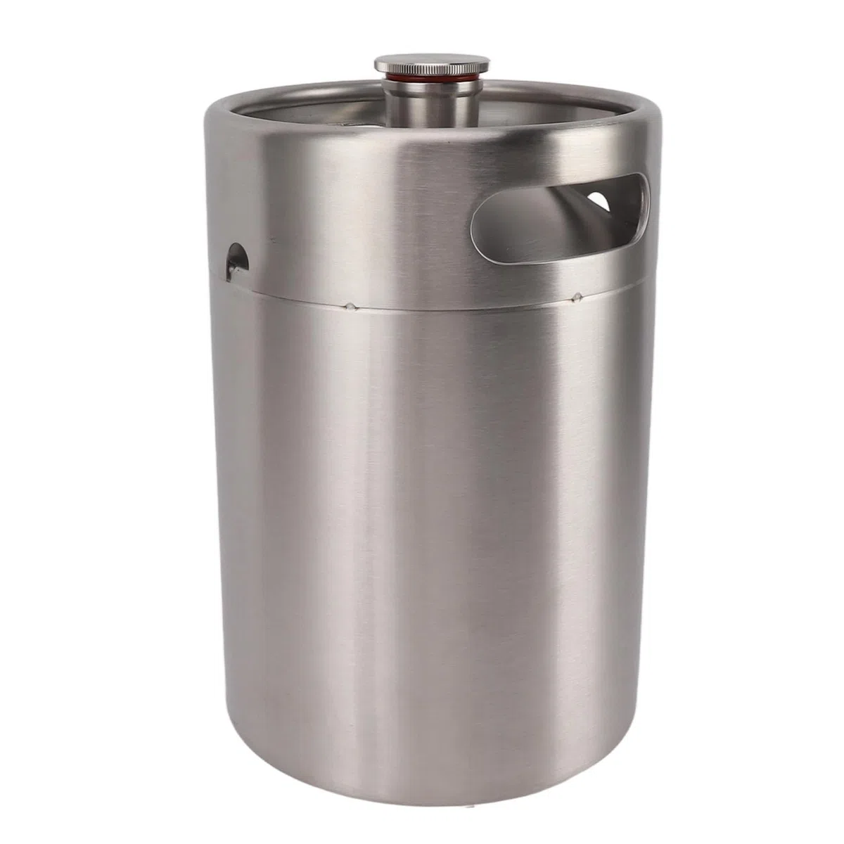 Mini Barril de Acero Inoxidable de 5L, Juego de Dispensador de Cerveza Casera con Presurizado, Grifo Ajustable y Calibre de 150PSI para Cerveza