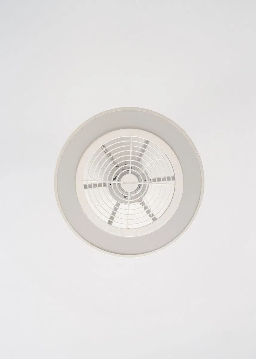 CREATE / WIND CLEAR EASY S/Ventilador de techo con aspas ocultas blanco con mando / 40W, Silencioso, Ø50 cm, luz LED 3 temperaturas, temporizador, función verano-invierno