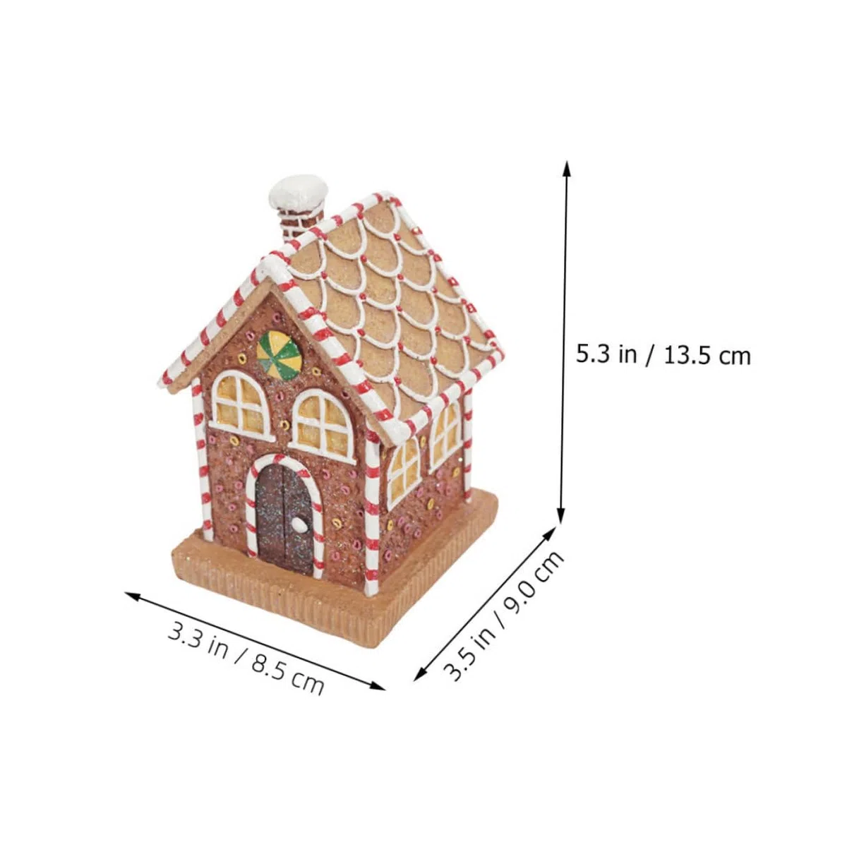Amosfun Adorno Decorativo Casa de Jengibre Iluminada LED Casa de Jengibre Navideña para Fiesta de Navidad