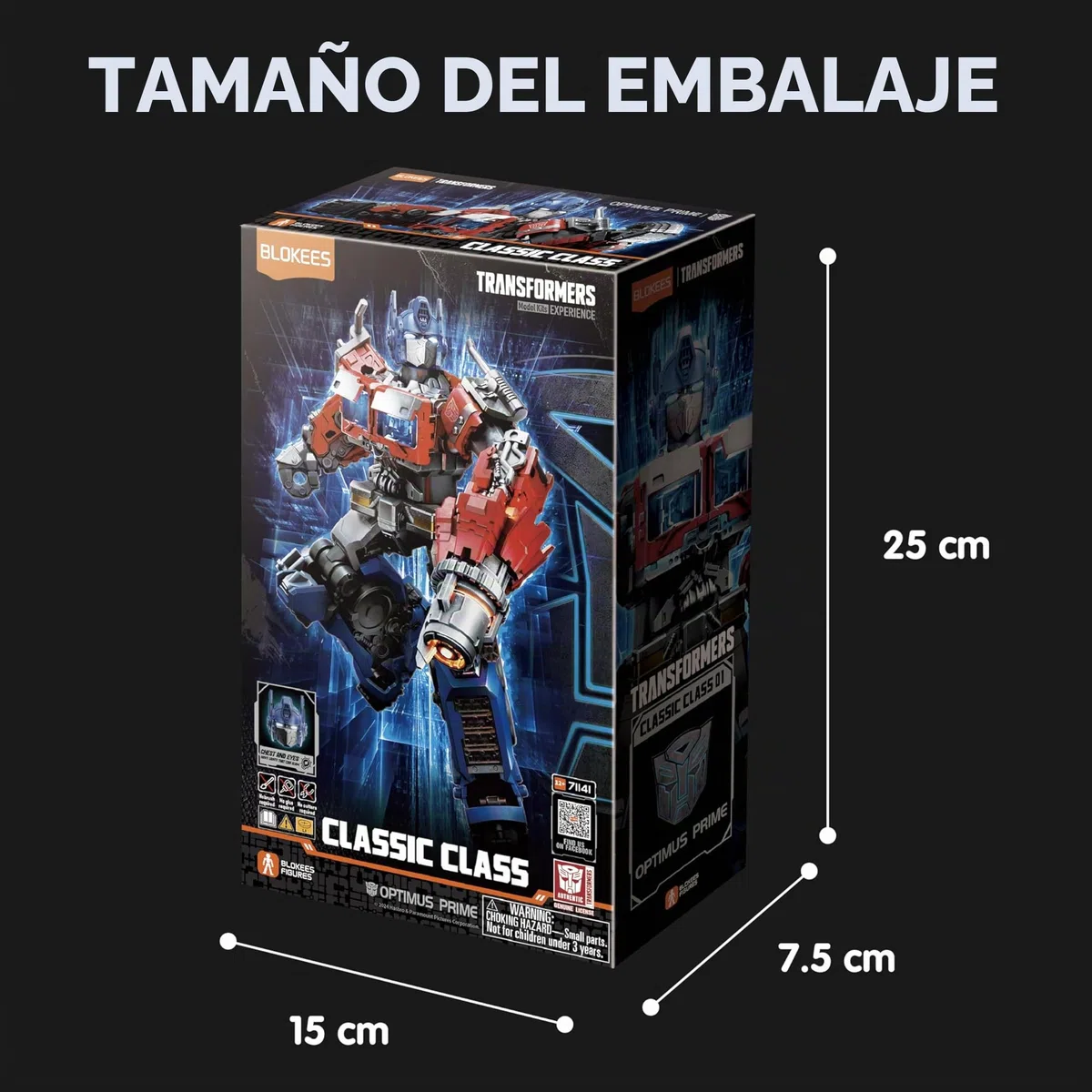 Transformers - Kit de modelo de plástico en kit Blokees Classic Class 01 Optimus Prime