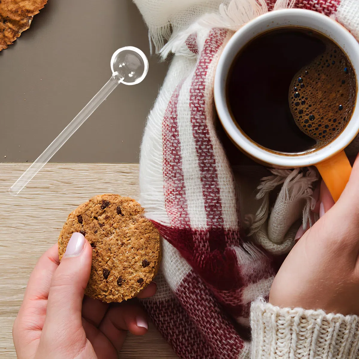 UPKOCH Juego de 6 cucharas de cristal para café, postres, té, helado, para café, té, mermelada, de baño