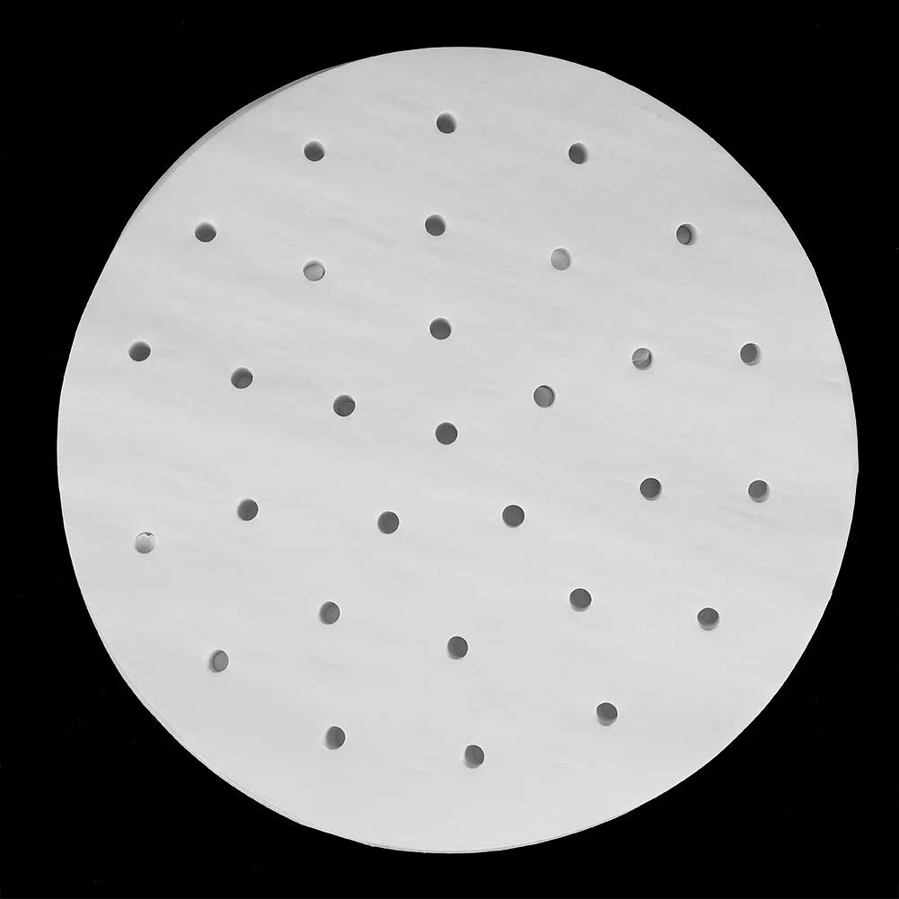 400 Piezas de Papel de Pergamino de Freidora, Revestimiento de Papel de Vapor No Ronda de Vapor de 24 Cm para Accesorios de Freidora y Vapores