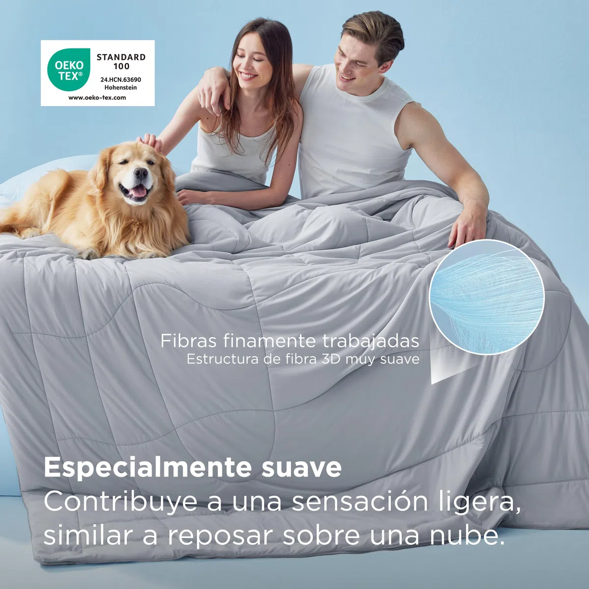Bedsure Edredón de Verano Refrescante - Edredón 135x200 Verano Cama 80/90, Refrescante ARC-Chill Q-MAX > 0,4, Reversible Manta Ligera para Sudores Nocturnos y Personas Que Duermen Calientes Gris