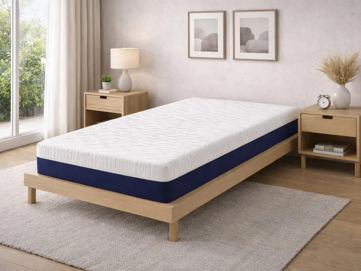 DREAMDI Colchon de Espuma más 3 CM de viscoelástica Hades 150X190 CM, Altura 20 CM, desenfundable y Lavable