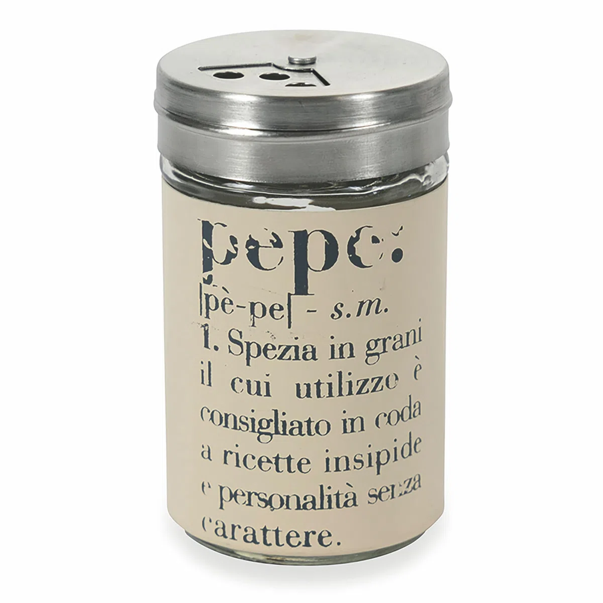 Villa d'Este Home Tivoli Victionary - Juego de condimentos de aceite, vinagre, sal y pimienta de vidrio y acero inoxidable, soporte de acero, color gris