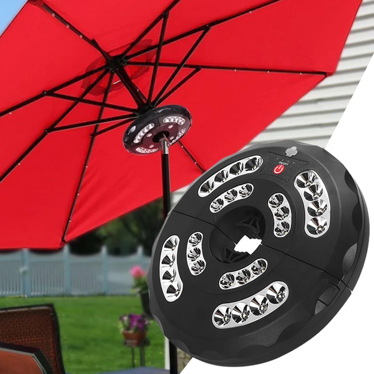 Luces paraguas | Exterior recargable, lámpara recargable impermeable con 3 modos ajustables para reuniones de camping de jardín de barba de piscina en el patio