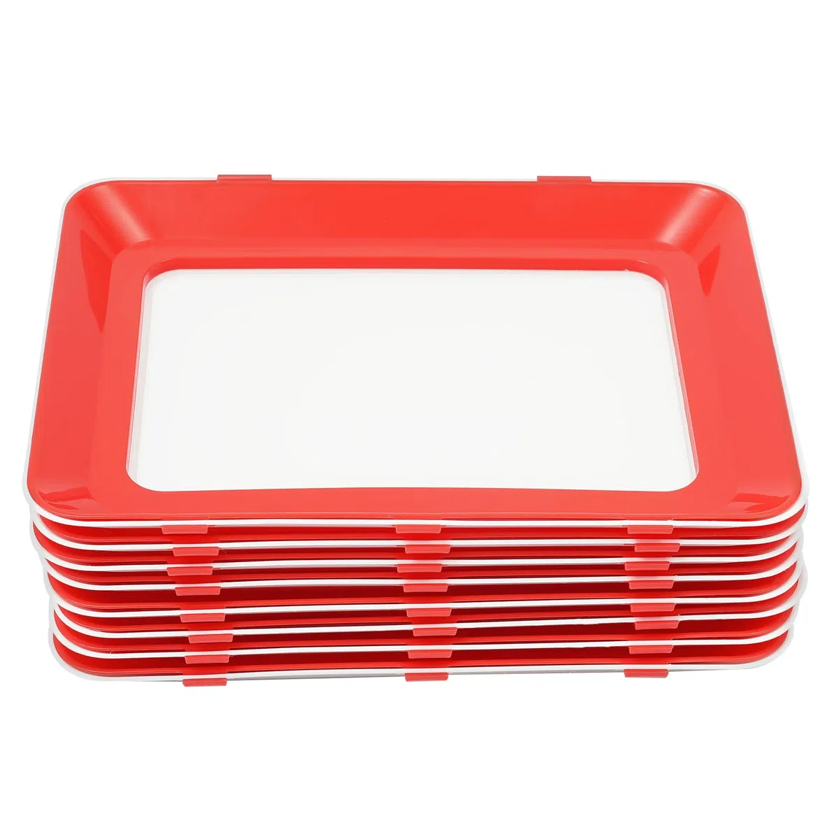 MINUS ONE Bandeja de conservación de alimentos al vacío, apilable y reutilizable, contenedor de alimentos con tapa de plástico para verduras, juego de 8 unidades