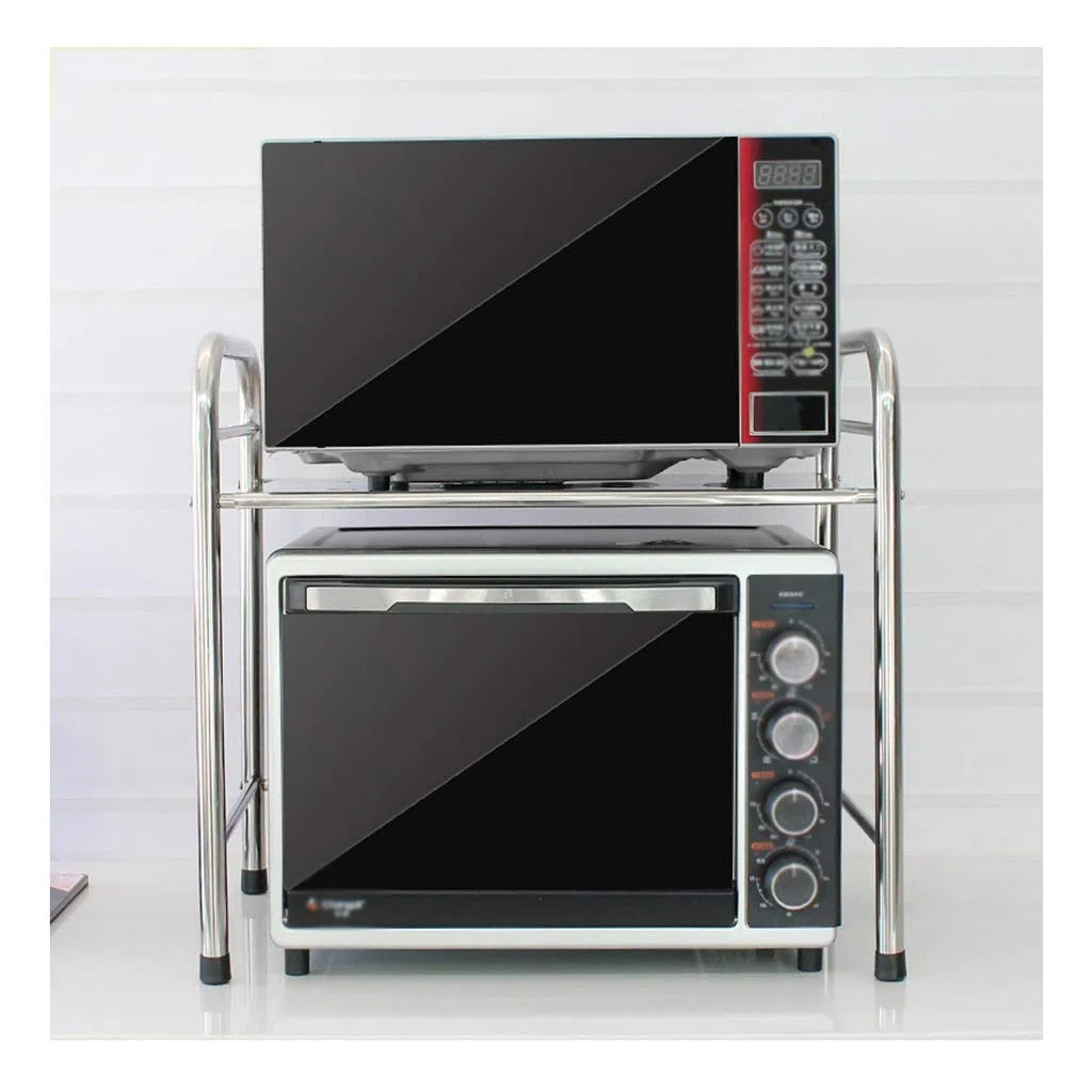Organizador de almacenamiento de verduras de cocin Cocina de acero inoxidable Bastidores, estantes microondas, horno Bastidores, adecuados for el almacenamiento múltiple en el restaurante Family, Laun