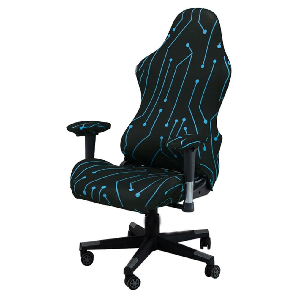 Funda para silla de computadora con estampado elástico lavable extraíble, funda elástica para silla de oficina para computadora, funda para silla de juegos para sillón, silla de juego(B)