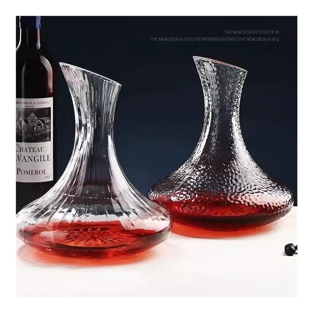 Licorera Juego de Tres jarras decantadoras de Vino Tinto Creativas de Cristal for el hogar.