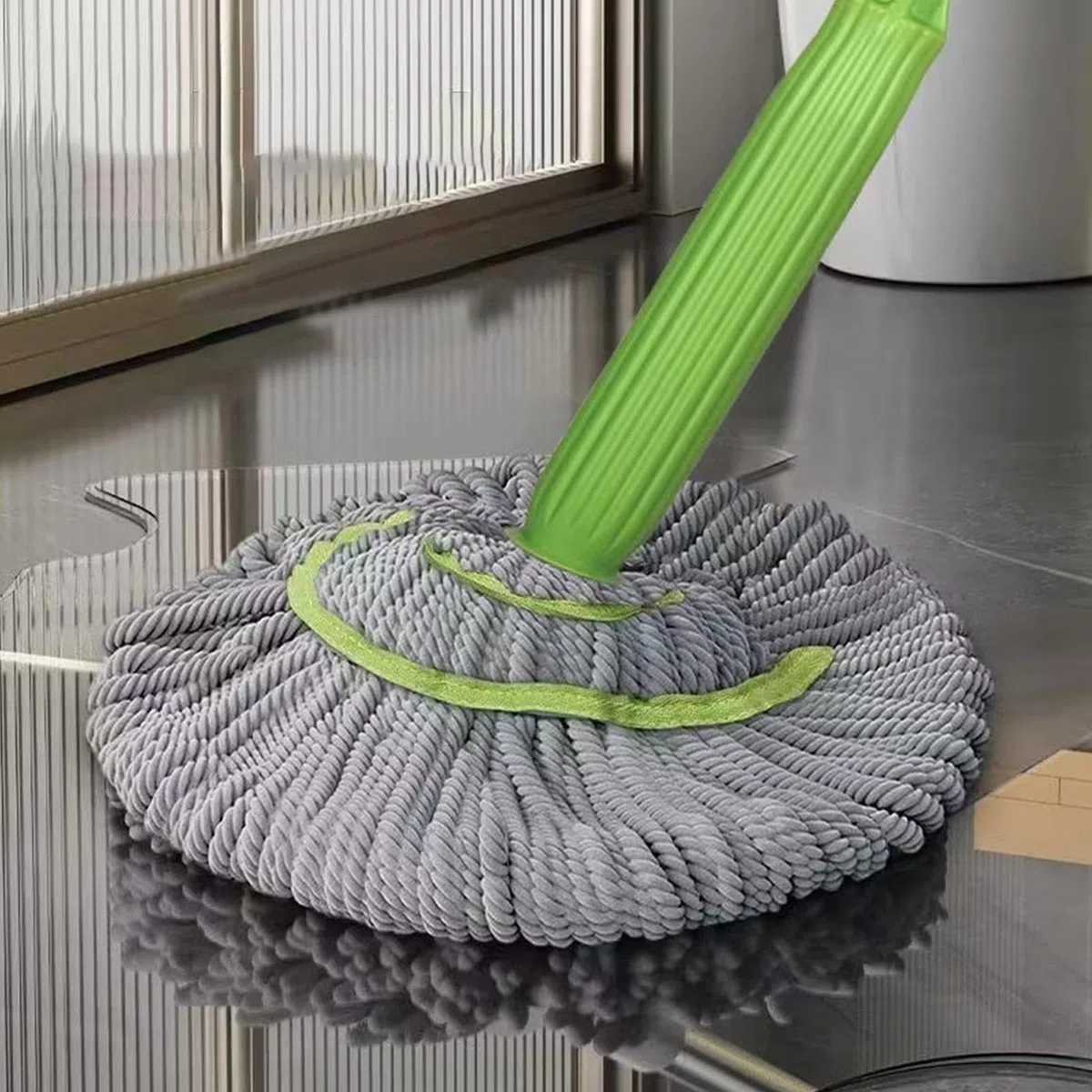 Fregona de Microfibra de Mango Largo, trapeador para Limpieza de Suelos | Herramienta de Limpieza doméstica | de Limpieza de Pisos a Cubo, fregona deshidratada para baño, s
