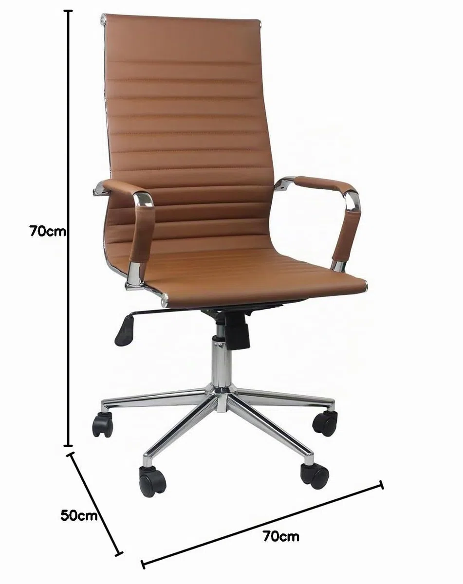 THINIA HOME Silla, Acero, Marrón, Regular