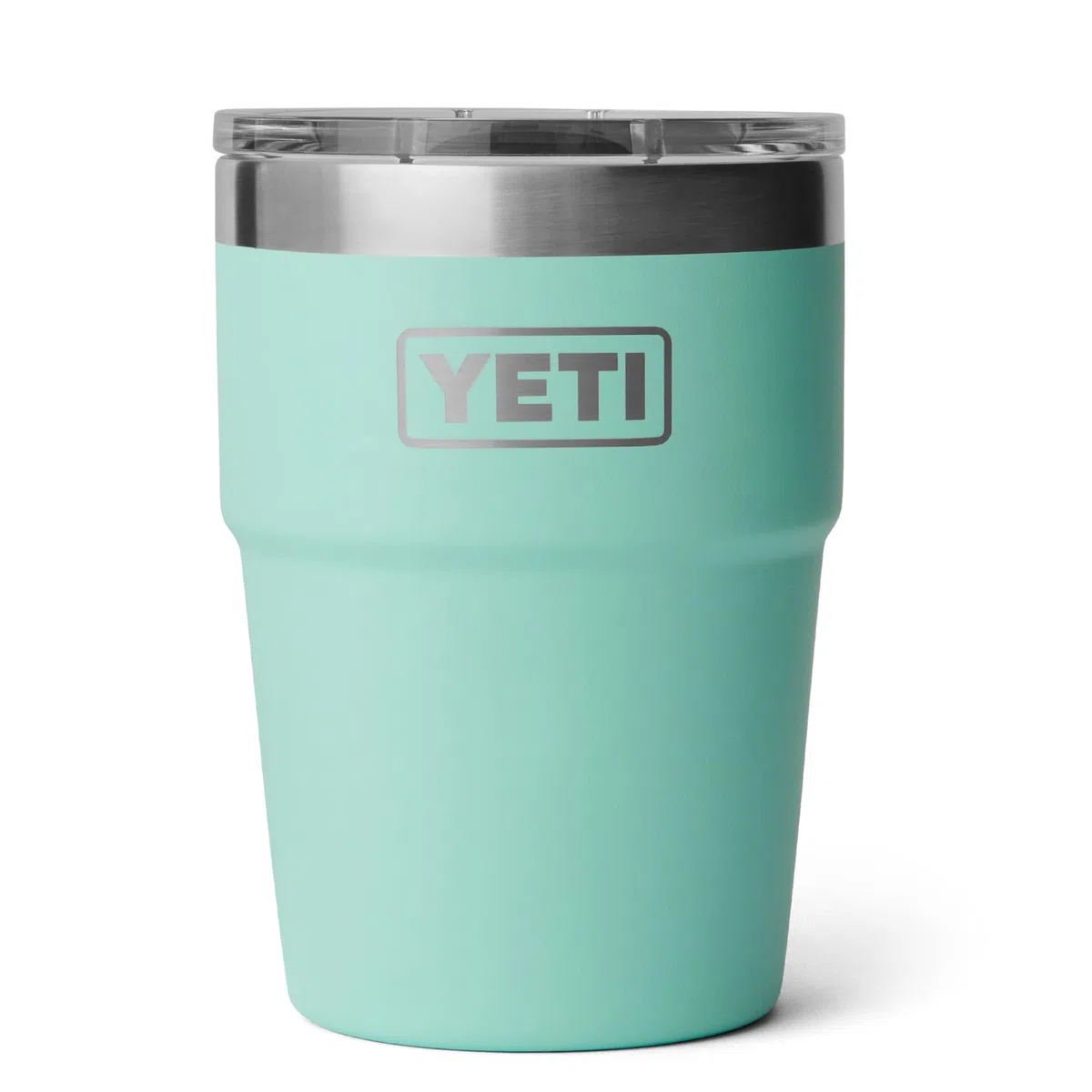 YETI Rambler Cup, Vacuum Insulated Stainless Steel Stackable Cup with Magslider Lid, Seafoam, 16 oz (475 ml)
