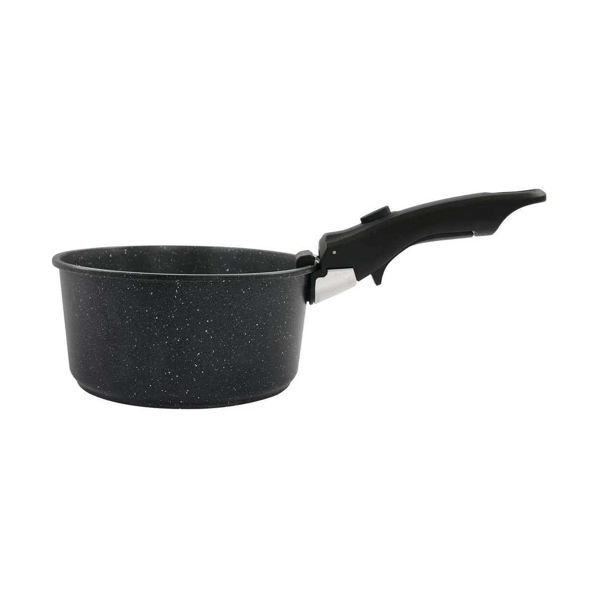 Juego de utensilios de cocina de 15 piezas, antiadherente, juego de ollas y sartenes versátiles con mango extraíble, ollas y sartenes portátiles para cocina (negro)