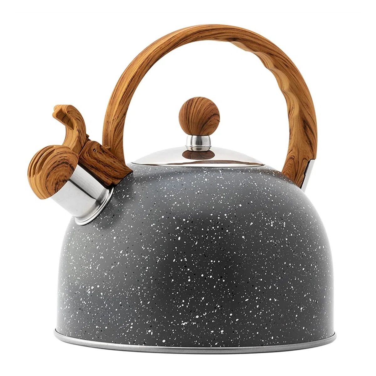 Jarras de té Hervidor de té de acero inoxidable Handilla de grano de madera Negro 2.5L SHISTLING TEA POT PARA COCINA DE GAS COCINA DE INDUSTRIAL DE LA COCINA DE LA COCINA DE LA COCINA DEL HOGAR Tetera