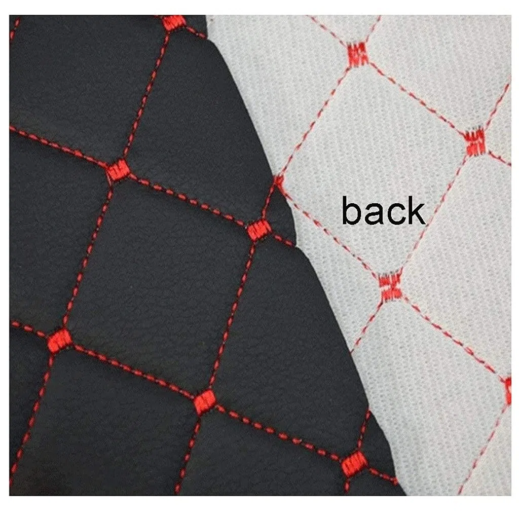 Tela de piel sintética acolchada de vinilo para tapicería, 1,4 x 1 m, tela de piel sintética impermeable para manualidades, costura, cojín de coche (negro, 1,4 x 4 m)