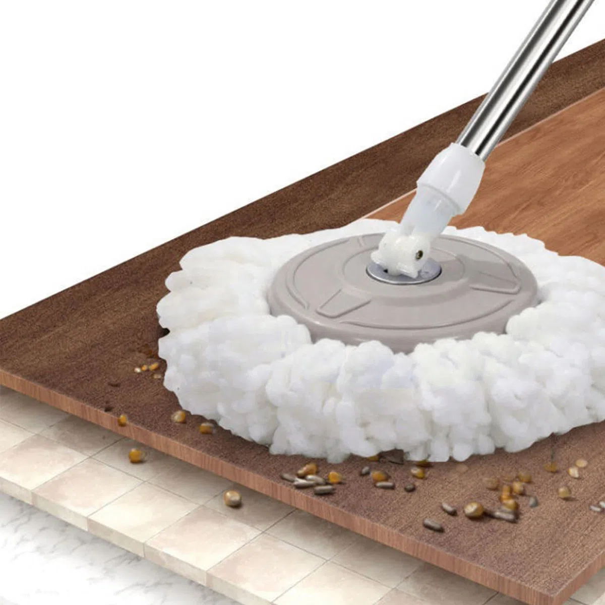 Juego de fregona y Cubo, fregona giratoria, Cubo y fregonas | juego automático de limpieza del hogar, limpiador sin esfuerzo que ahorra trabajo con escurridor para sala de estar, cocina,