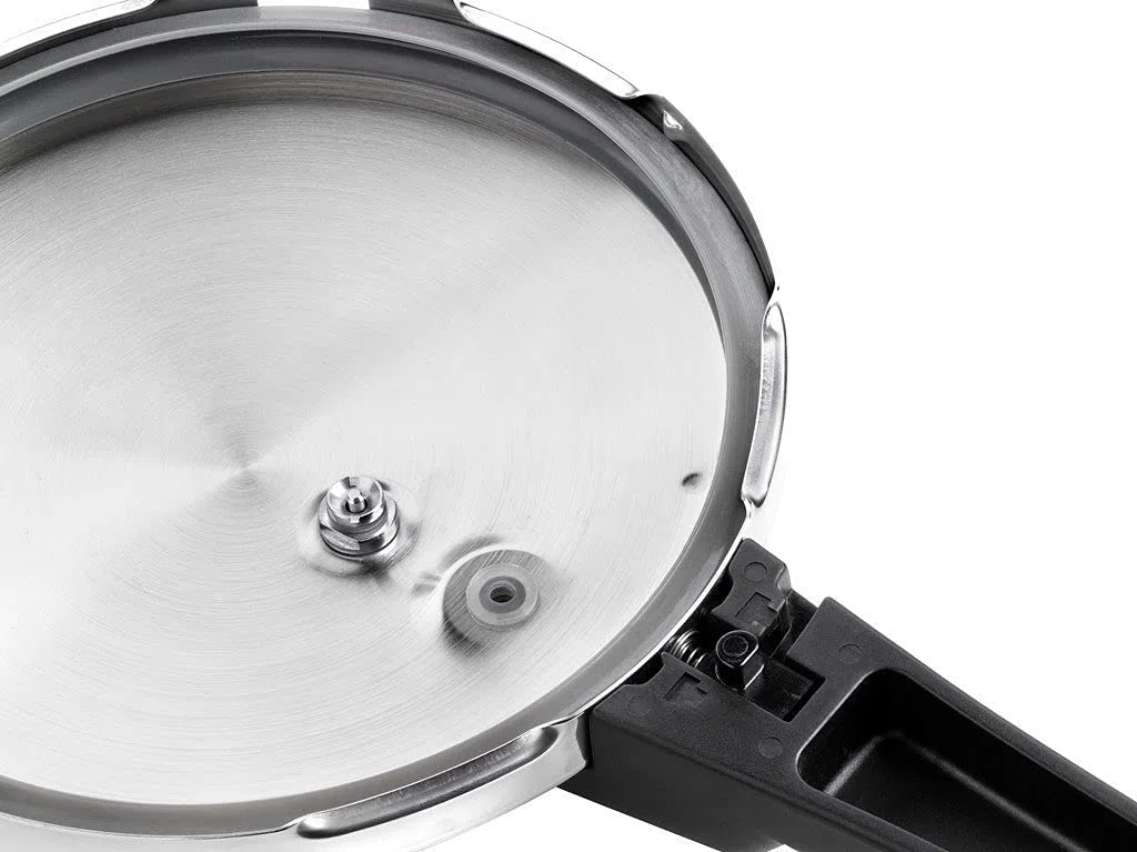 MONIX Quick Olla Express de 4 Litros, Fabricada en Acero Inoxidable, con Triple Sistema de Seguridad y 2 Niveles de Presión, Apta para Todo Tipo de Cocinas