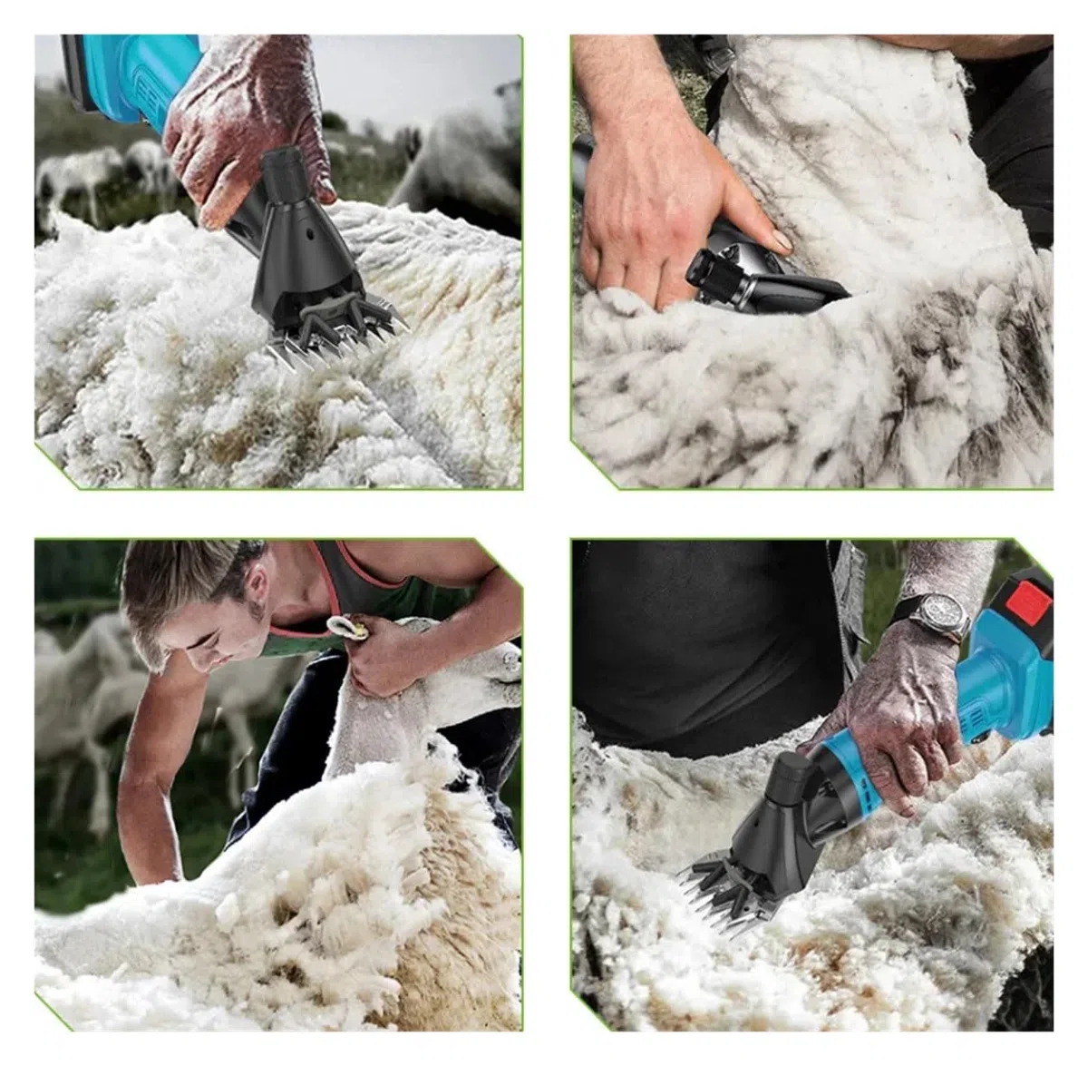 Tijeras eléctricas for ovejas de 6 velocidades, tijeras eléctricas de 13 dientes, tijeras de lana inalámbricas, esquila de ovejas Para Afeitar Pelaje Lana Granja Ganado Mascota