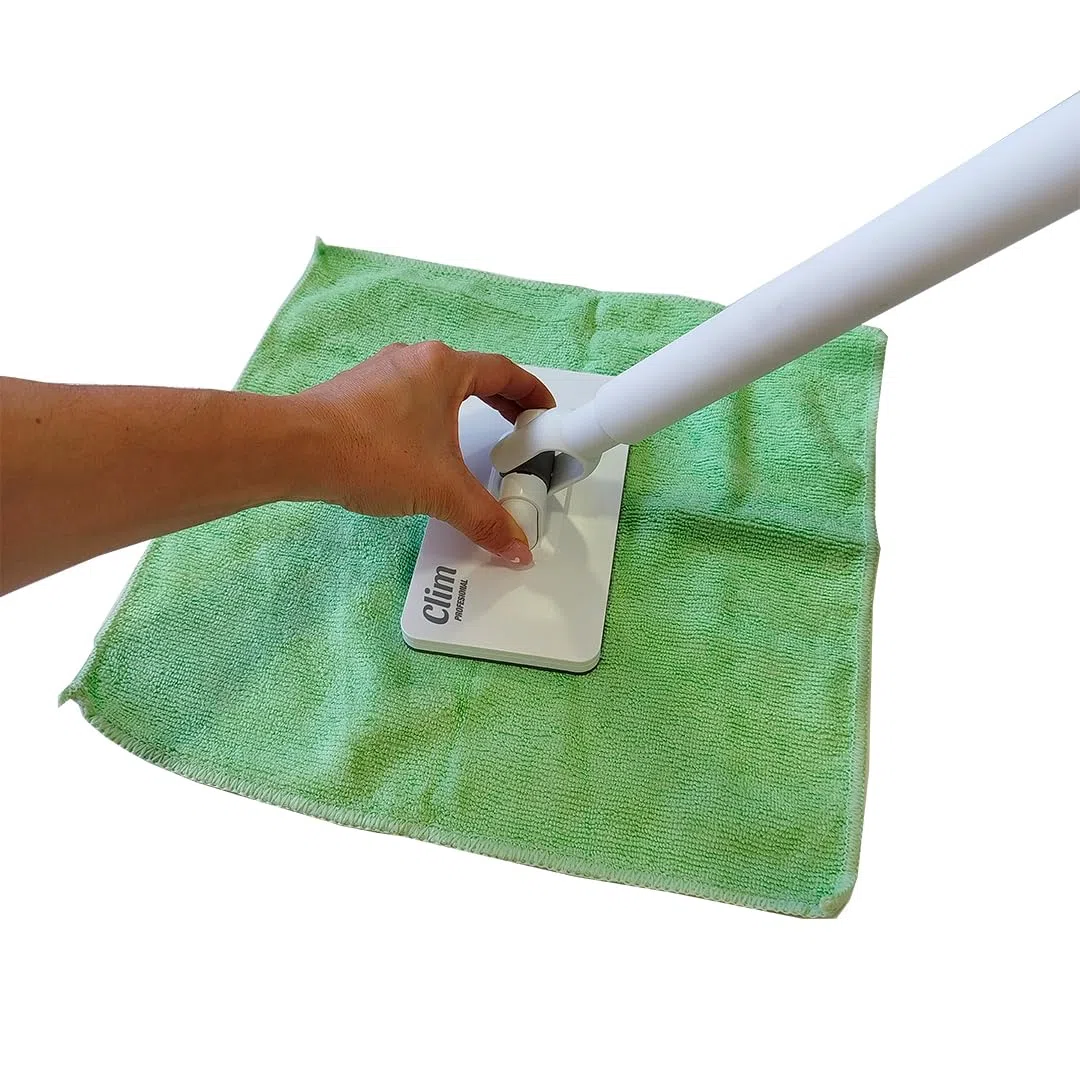 Clim Profesional Pack Mini Mopa con Clip y 8 Bayetas de Microfibra 100% Multicolores, Resistentes y Reutilizables