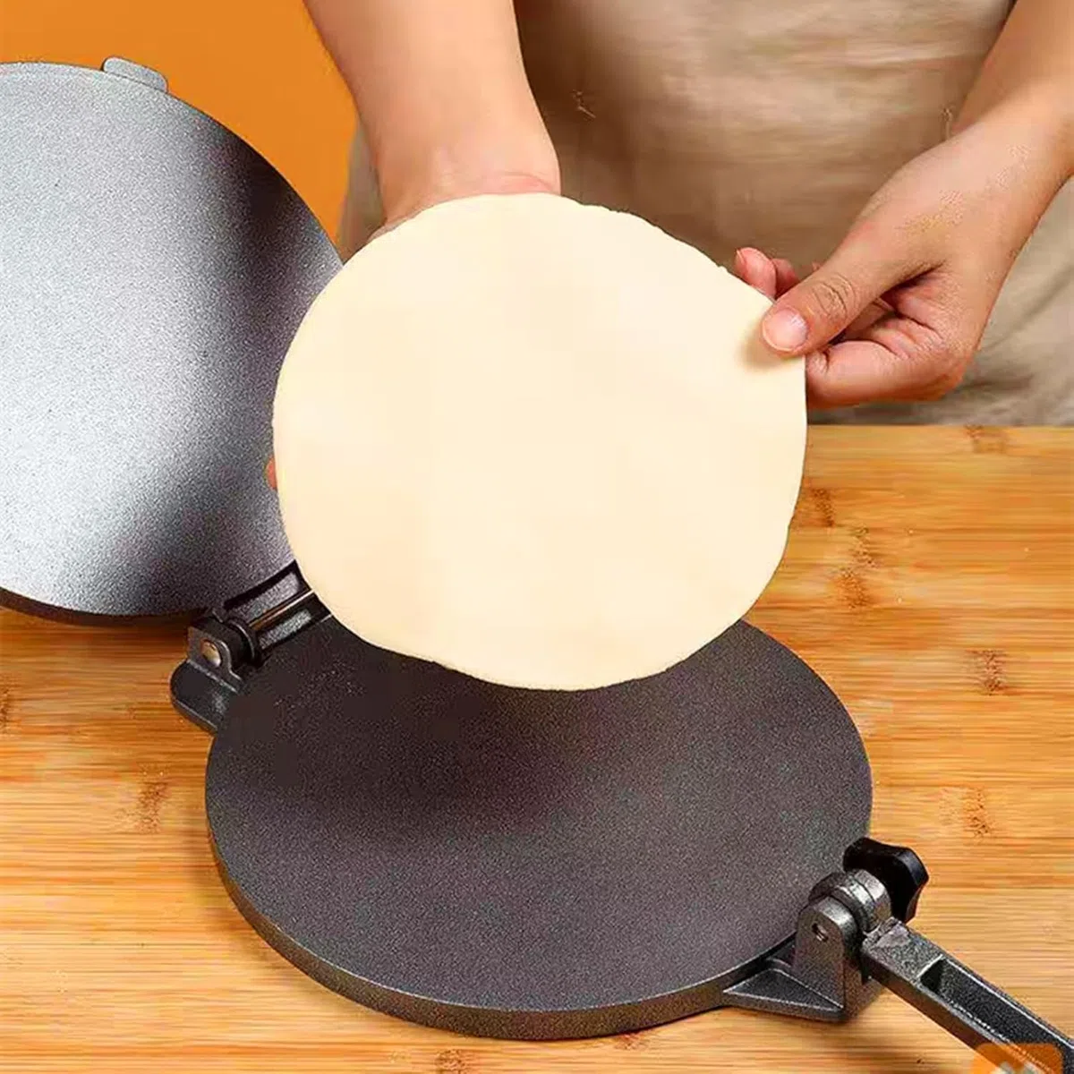 Máquina para Prensar Tortillas de 6,5 Pulgadas, Herramientas para Prensar Masa de Tortillas de Maíz de Aleación de Aluminio, Fácil de Desmoldar, Herramienta para Hornear